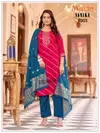 Vanika By Banwery Roman Silk Work Kurti With Bottom Dupatta
